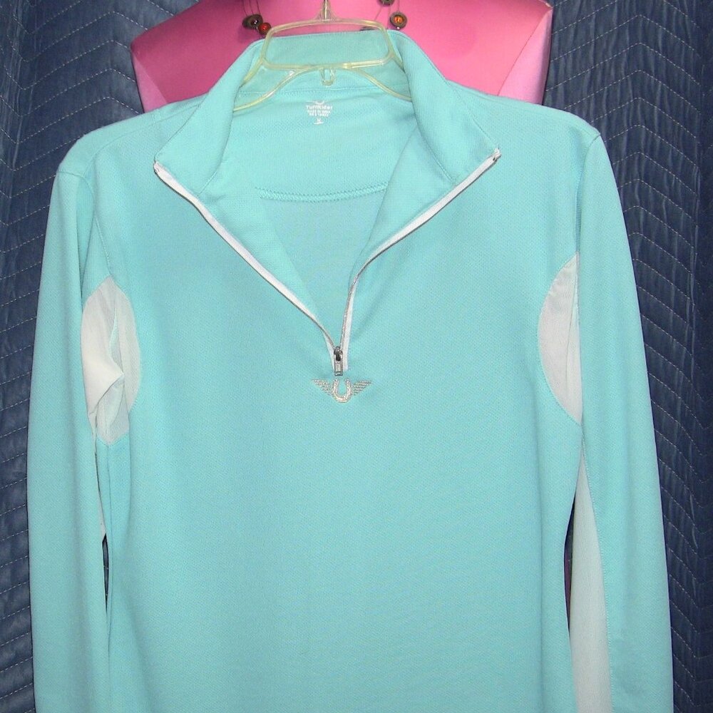 TuffRider Ventilated Sports Shirt w/ zipper - size M